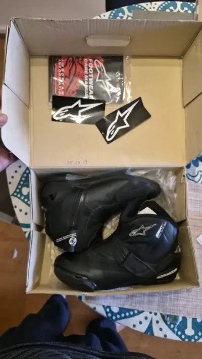 Botas de moto Alpinestars SMX-1 negras - miniatura 1