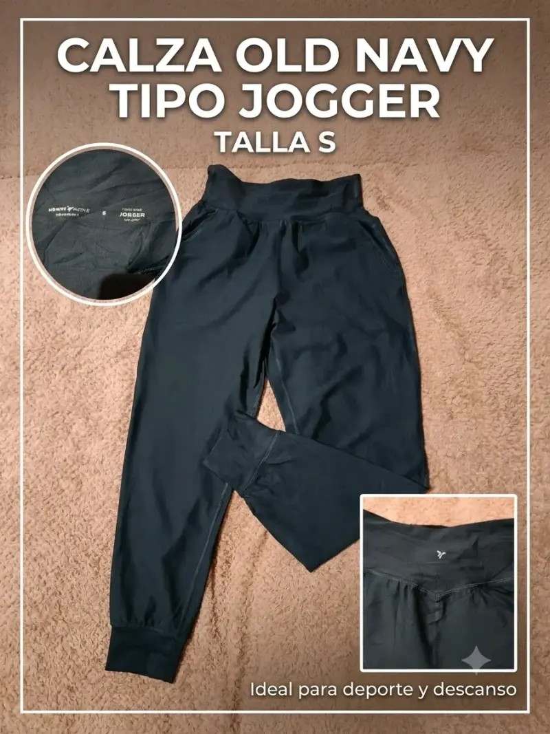 Calza Jogger Old Navy Talla S Negra