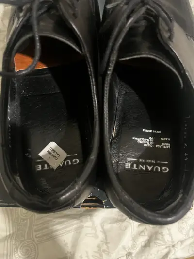 Zapatos de vestir negros Guante en cuero - miniatura 3