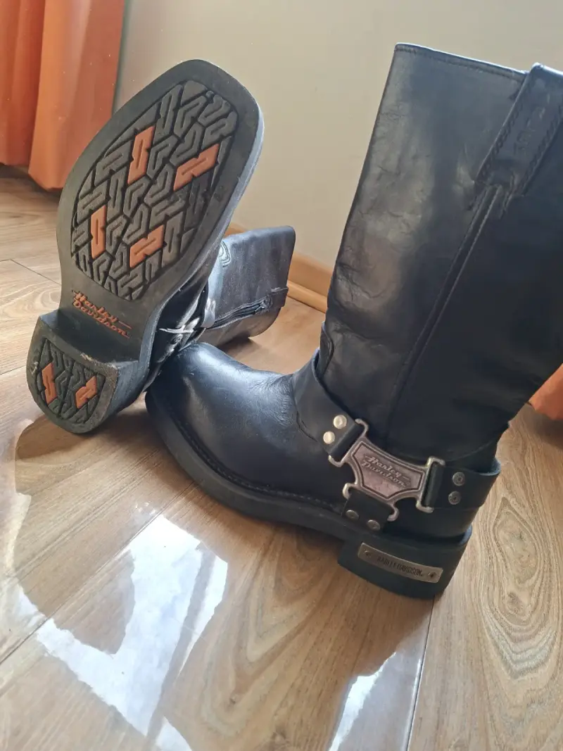 Botas de cuero negras Harley Davidson originales - 2