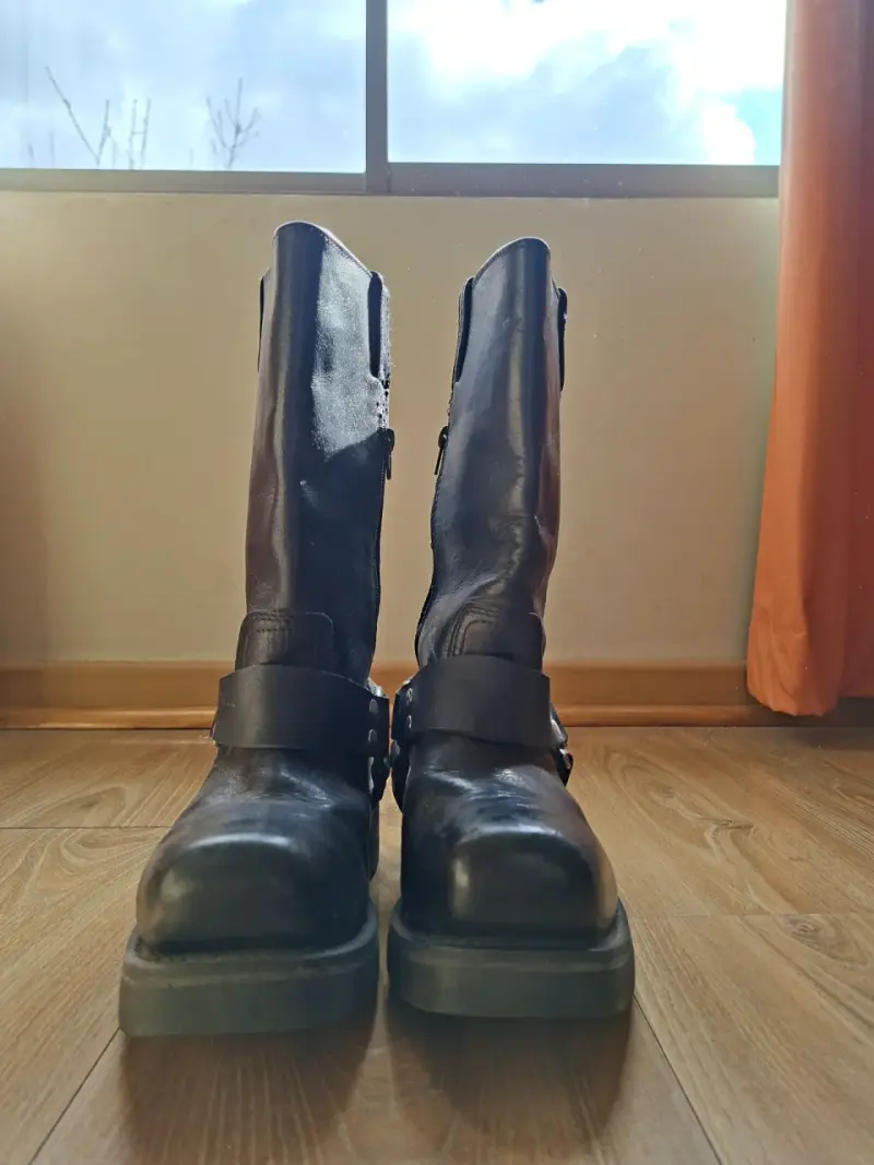 Botas de cuero negras Harley Davidson originales - 4