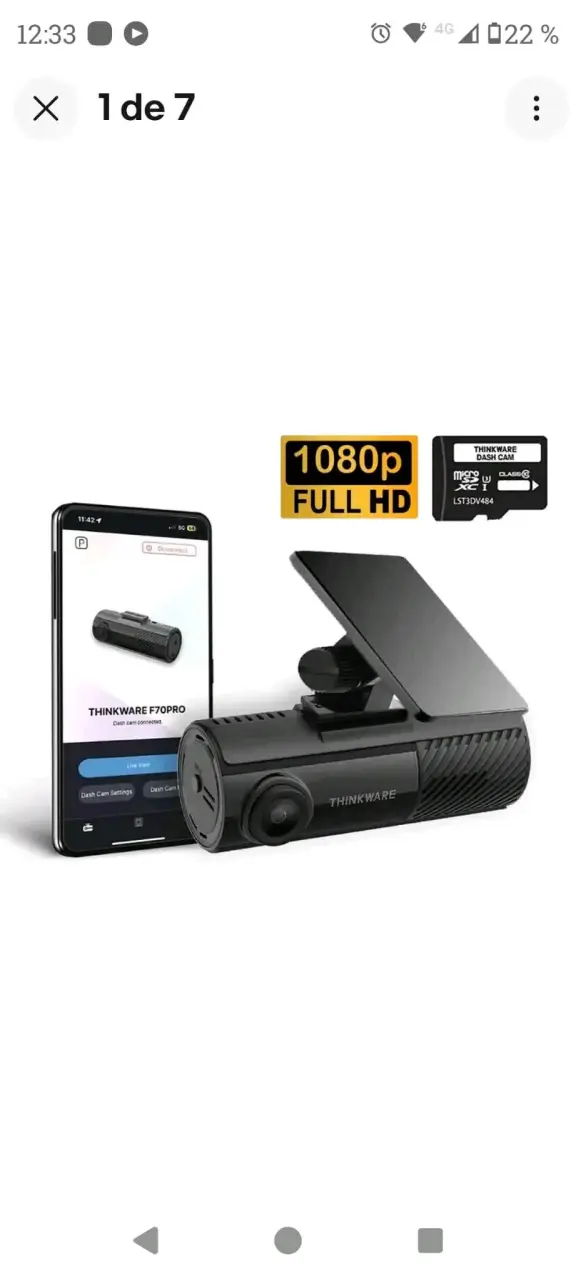 Cámara Dash Cam Thinkware F70PRO Full HD - 1