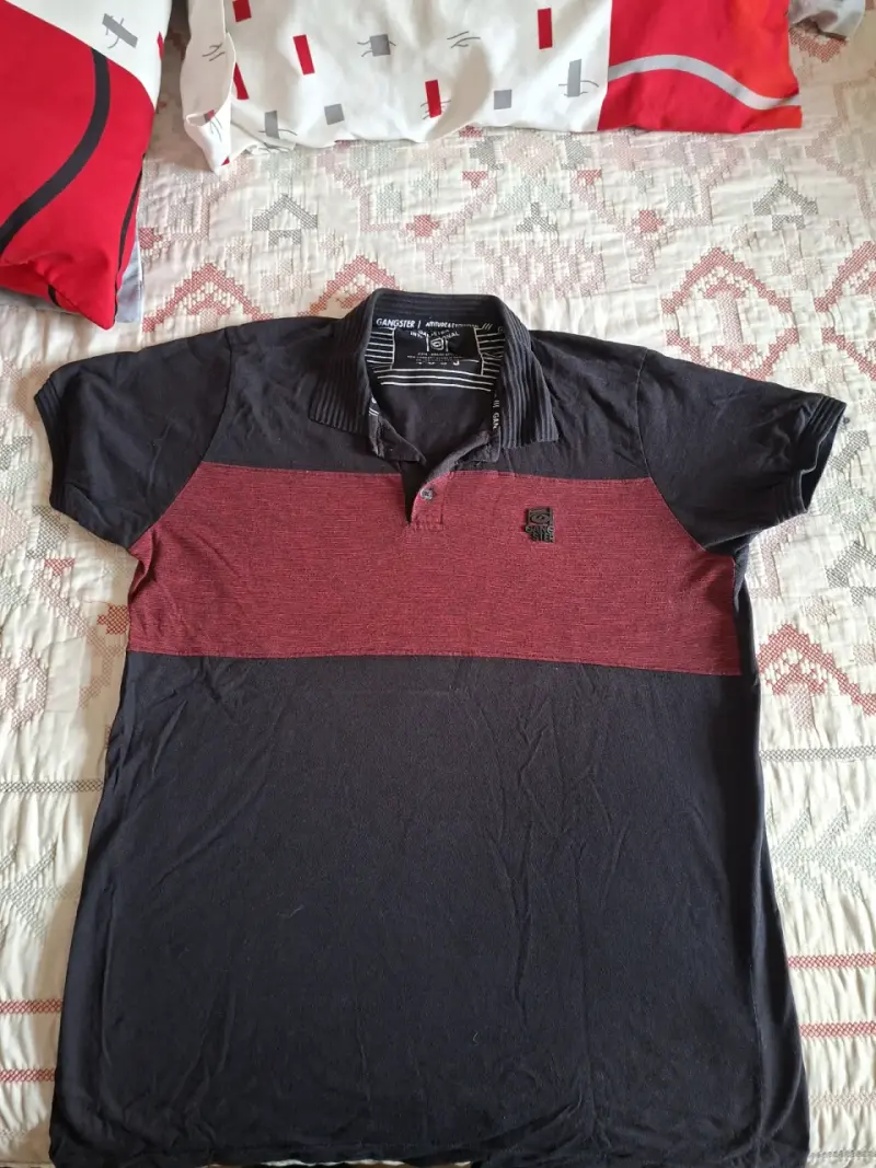 Polera polo bicolor Gangster