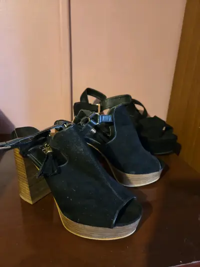 Botines de gamuza marrón con hebilla - miniatura 3