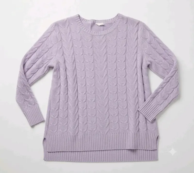 Suéter de punto lila para mujer - 4
