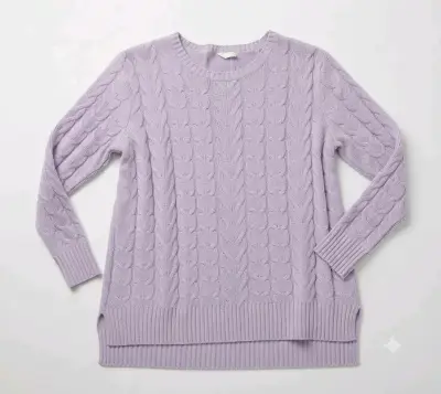 Suéter de punto lila para mujer - miniatura 4