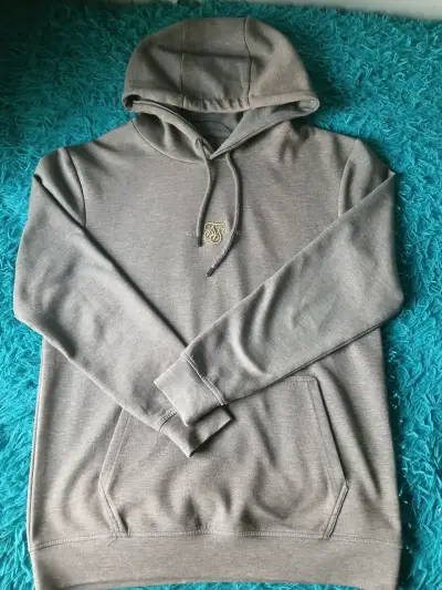 Polerón con capucha gris SikSilk para hombre - miniatura 1