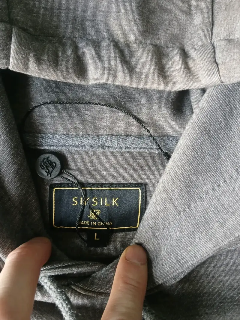 Polerón con capucha gris SikSilk para hombre - 3