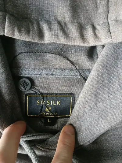 Polerón con capucha gris SikSilk para hombre - miniatura 3