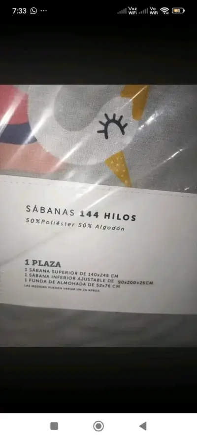 Juego de sábanas infantiles 1 plaza 144 hilos - miniatura 3