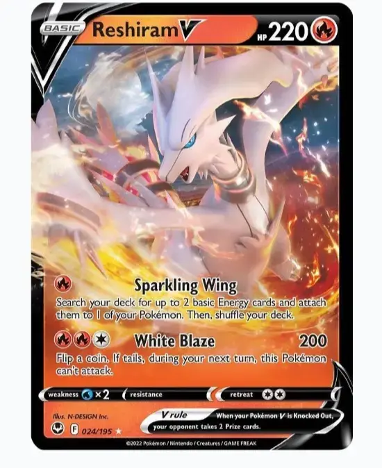 Carta Pokémon Reshiram V 220 HP