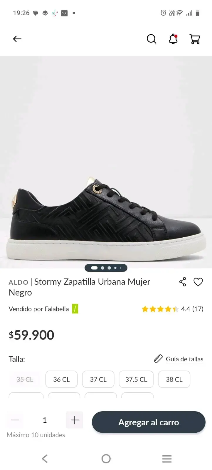 Zapatillas Urbanas Mujer Aldo Stormy Negras - 3
