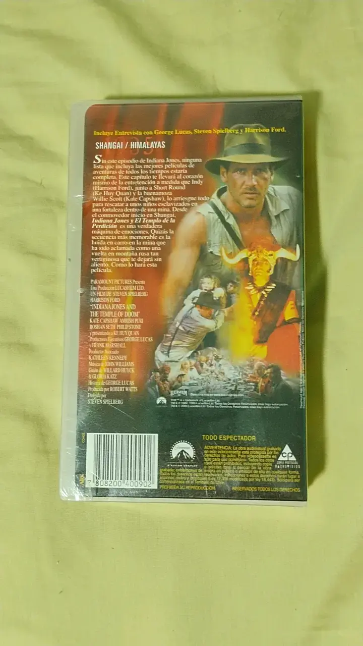 VHS Indiana Jones y el Templo de la Perdición - 3