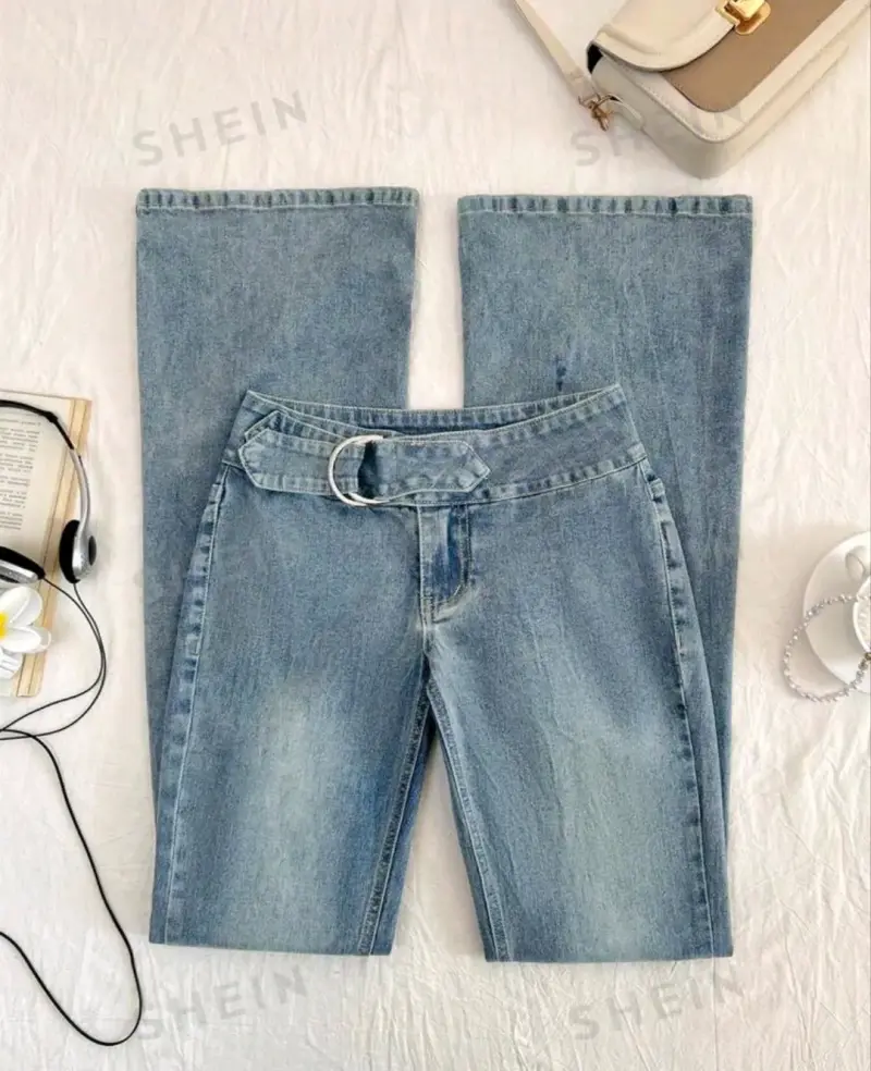 Pantalones de mezclilla acampanados Shein - 1