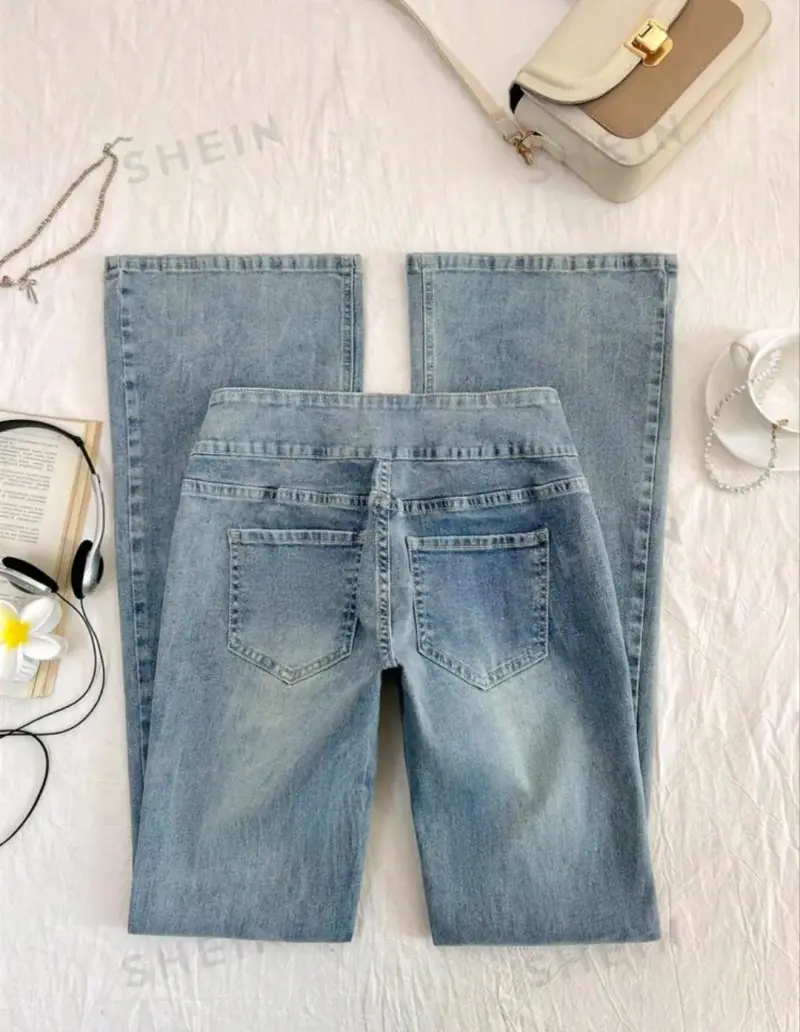 Pantalones de mezclilla acampanados Shein - 2