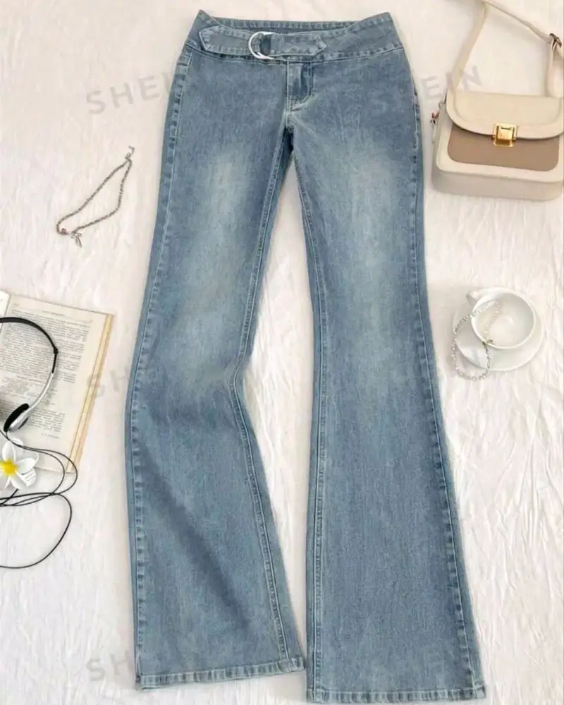 Pantalones de mezclilla acampanados Shein - 3