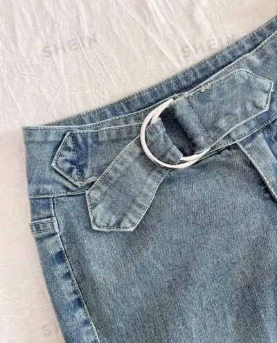 Pantalones de mezclilla acampanados Shein - miniatura 4