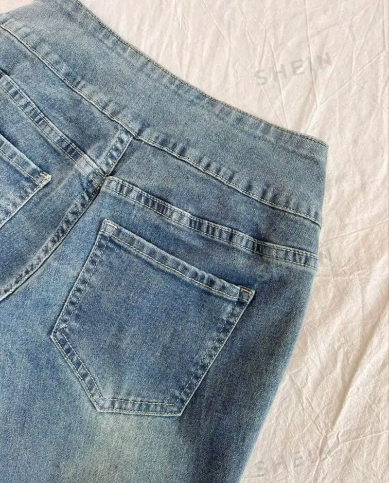 Pantalones de mezclilla acampanados Shein - 5