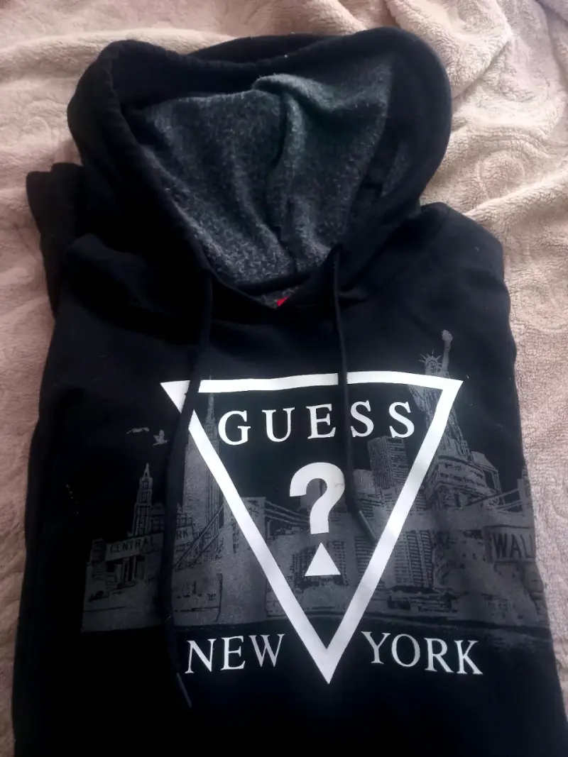 Polerón con capucha Guess New York negro - 1