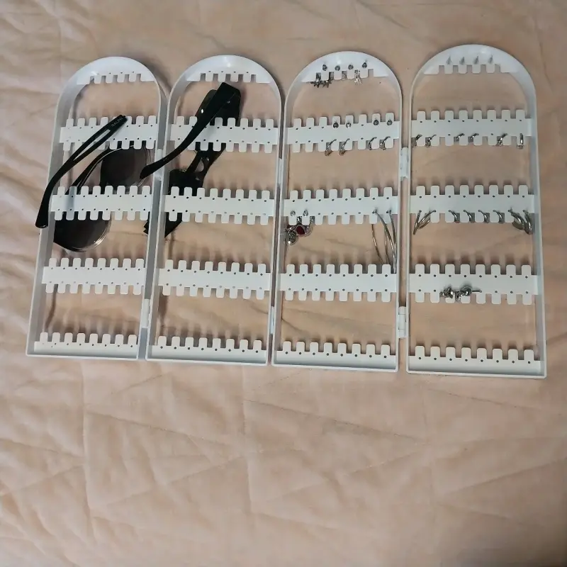 Organizador de joyas aros accesorios plegable - 2