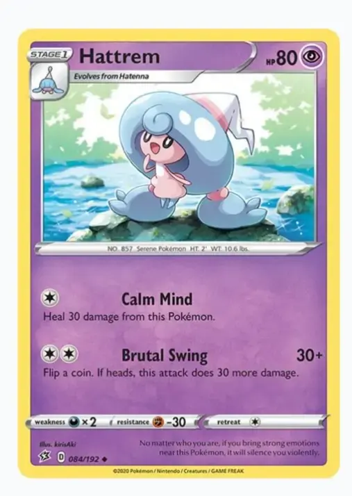 Carta Pokémon Hattrem 084/192