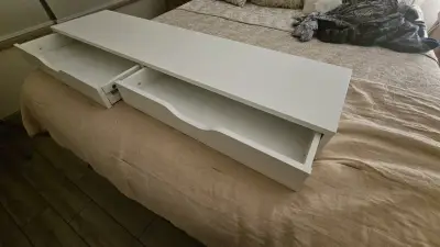 Repisa blanca IKEA EKBY ALEX con cajones - miniatura 3