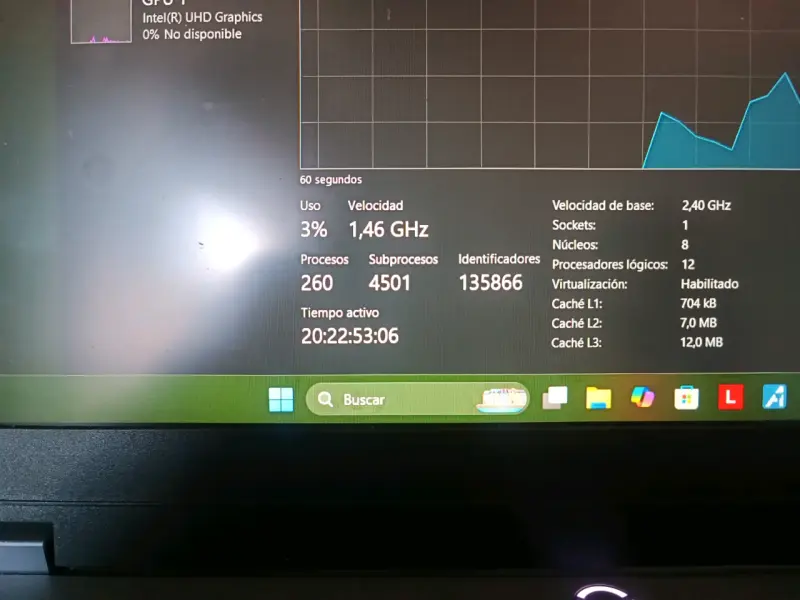 Laptop Intel Core i5 12va Gen con NVIDIA RTX 3050 - 2