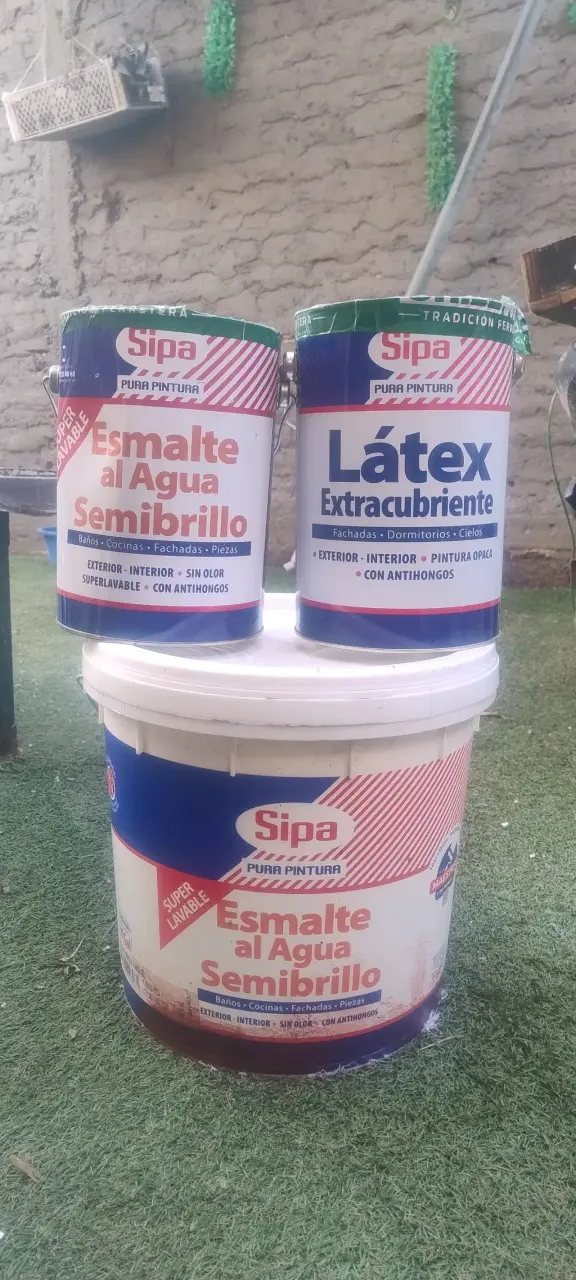 Pintura Sipa Esmalte y Látex para Interiores y Exteriores