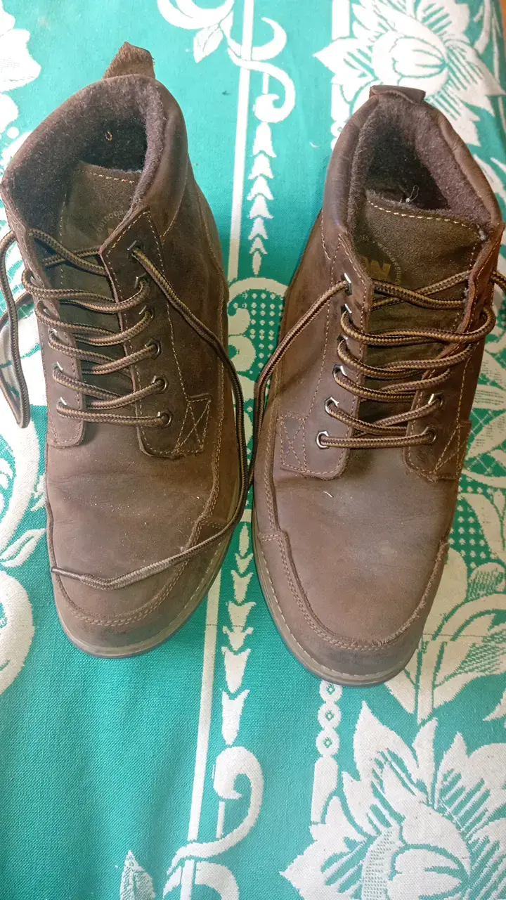 Botas de cuero marrón para hombre - 1