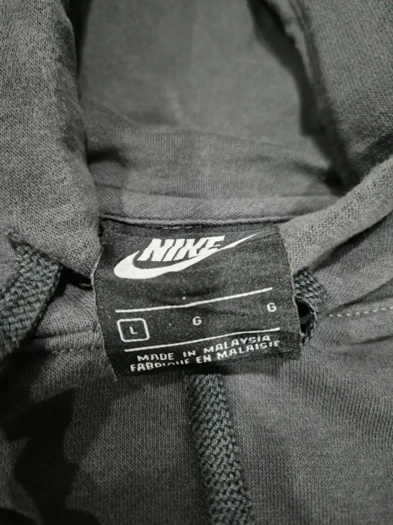 Polerón con capucha Nike gris talla L - 3