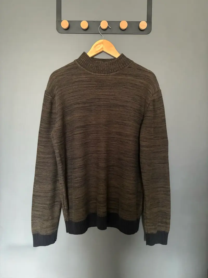 Sweater Savage oliva y negro 100% algodón - 2