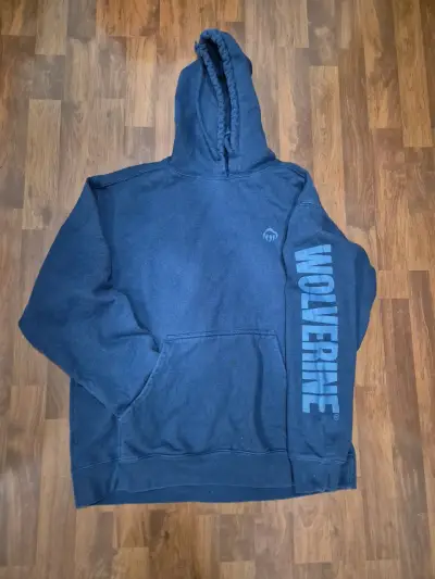 Polerón con capucha azul Wolverine talla L - miniatura 1