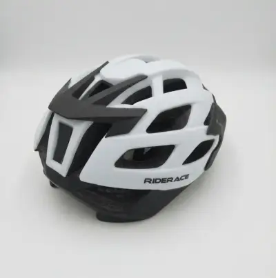 Casco de ciclismo RIDERACE blanco y negro - miniatura 3