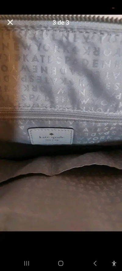 Bolso de mano con asa larga  gris Kate Spade - miniatura 3