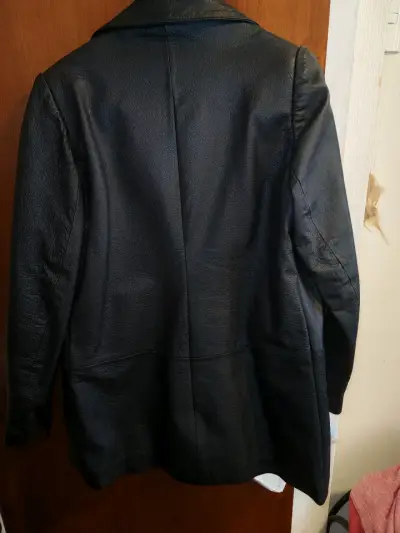 Chaqueta de cuero negra Rossano para mujer - miniatura 1