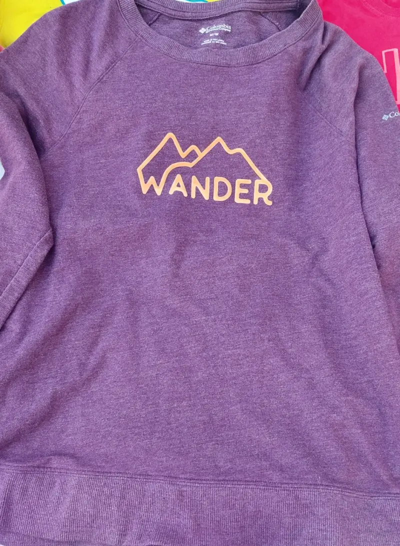 Polerón Columbia Wander morado para mujer