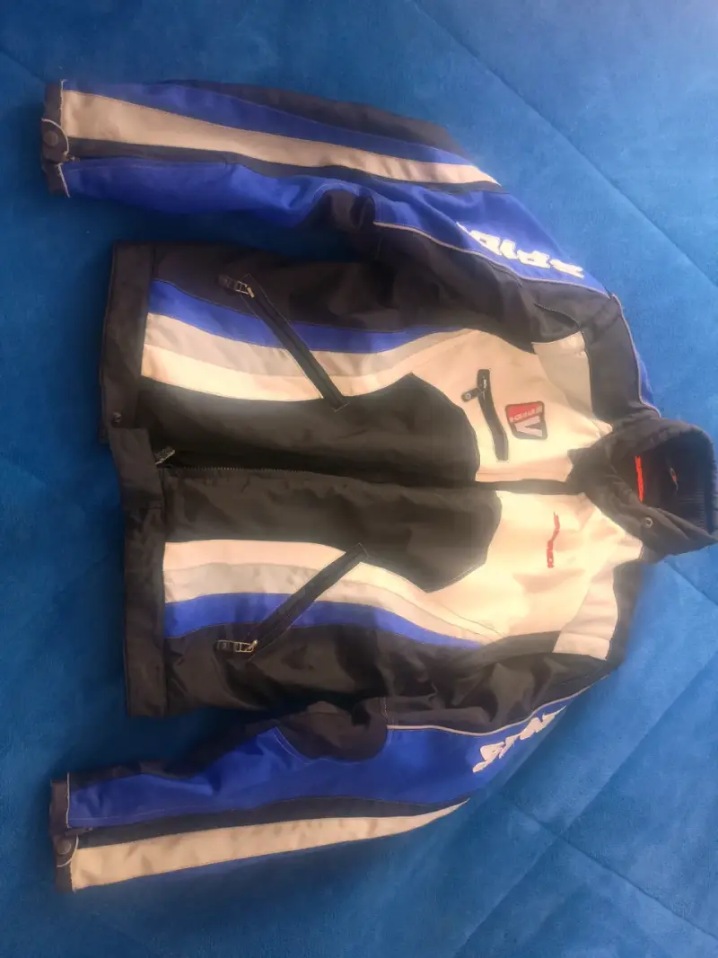Chaqueta de moto Spidi azul y negra