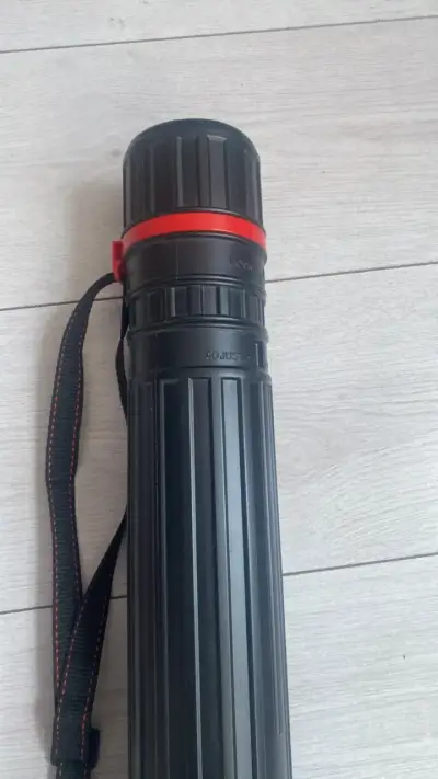 Tubo portaplanos ajustable negro con correa - miniatura 2