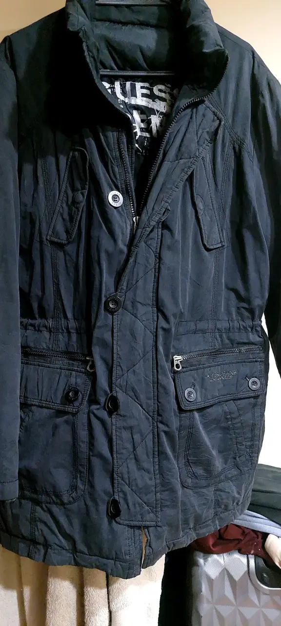 Chaqueta Guess Jeans azul con bolsillos - 1