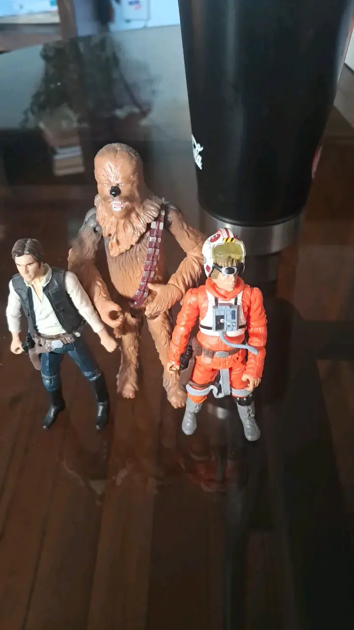 Figuras de acción Star Wars Han Solo, Chewbacca y Luke Skywalker - 4