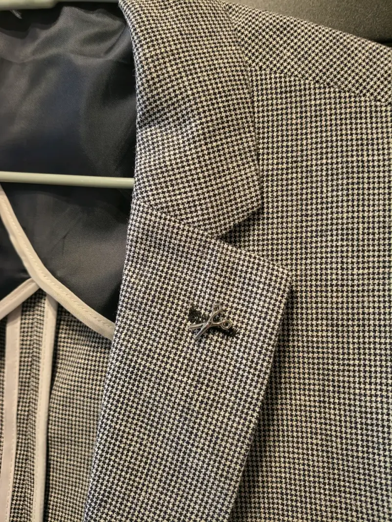 Chaqueta de vestir slim fit Perry Ellis gris - 3
