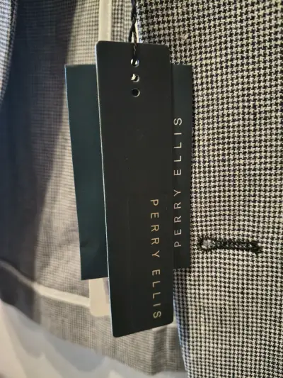 Chaqueta de vestir slim fit Perry Ellis gris - miniatura 4