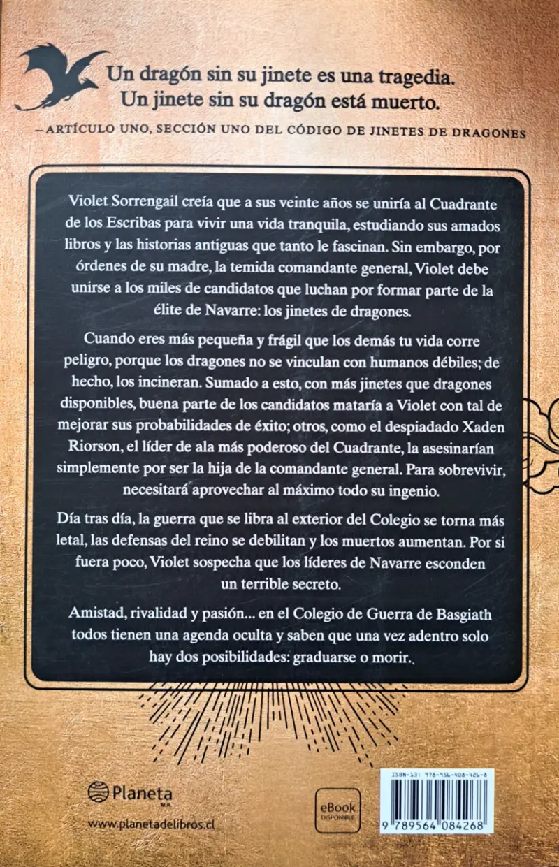 Libro 'Alas de Sangre' de Rebecca Yarros - 2