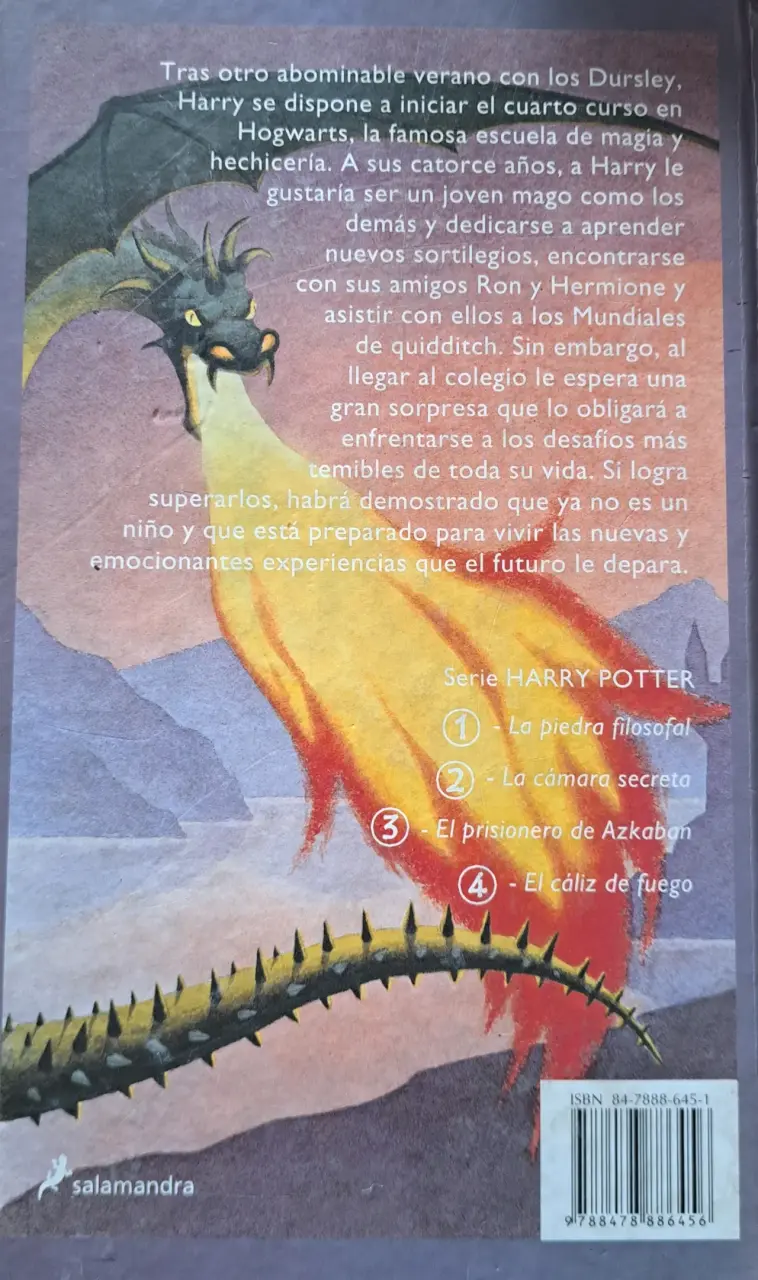 Libro Harry Potter y el Cáliz de Fuego de J.K. Rowling - 2