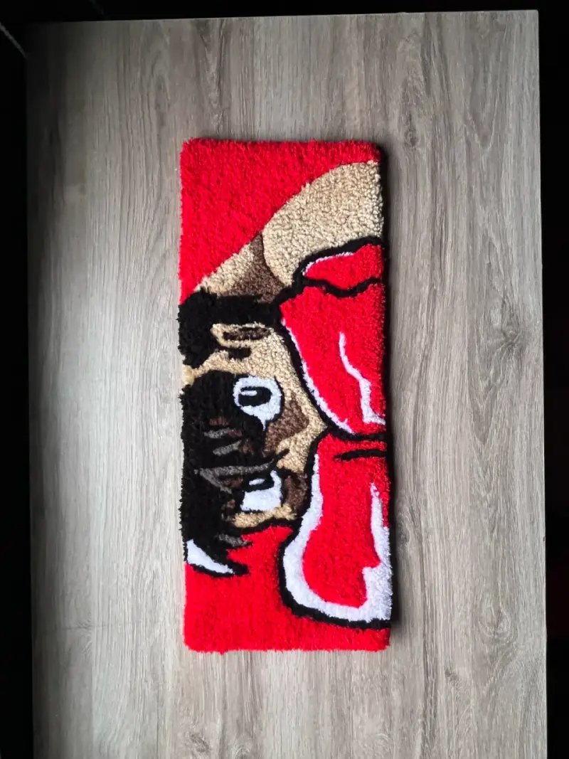Alfombra tufting de boxeador estilo anime ippo - 2
