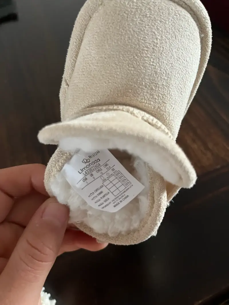 Botines de bebé beige con forro suave - 5