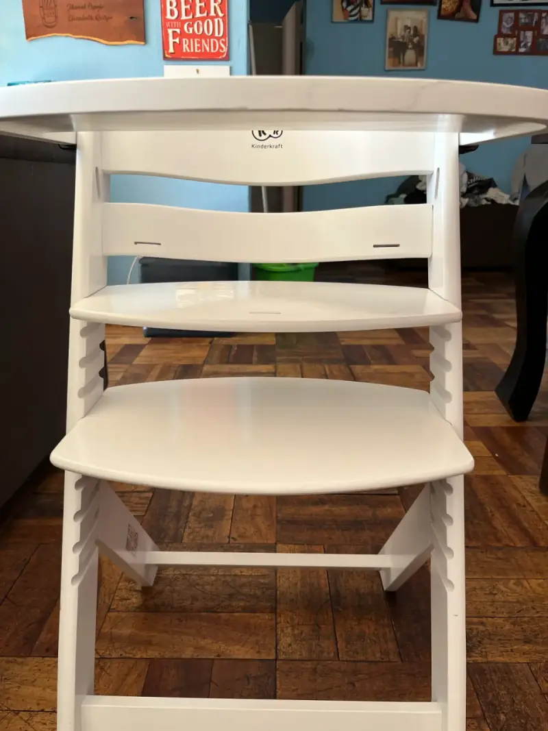 Silla alta para bebé Kinderkraft blanca ajustable - 3