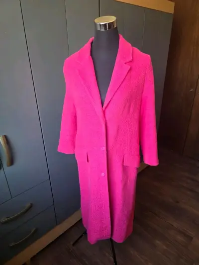 Abrigo largo fucsia Zara - miniatura 1