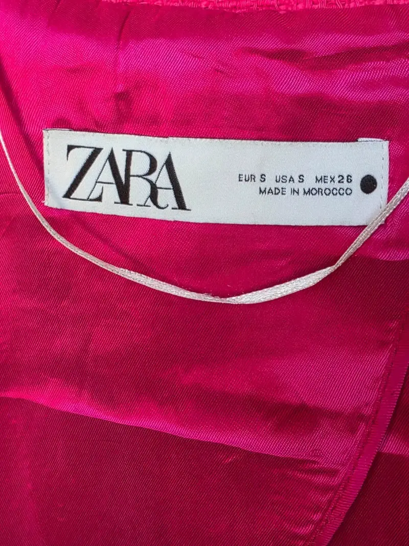 Abrigo largo fucsia Zara - 2