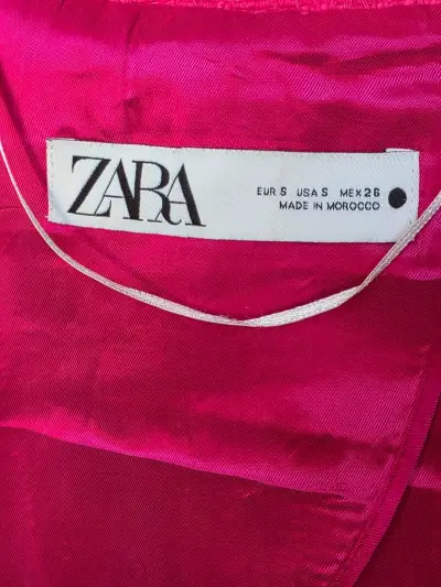 Abrigo largo fucsia Zara - miniatura 2